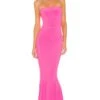 Norma Kamali X REVOLVE Strapless Fishtail Gown Orchid Pink