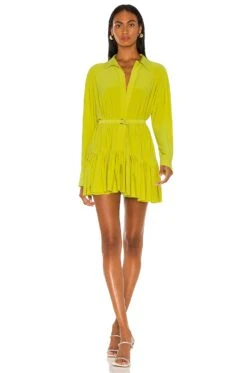 Norma Kamali Oversized Boyfriend NK Dress Spring Green