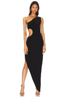 Norma Kamali Sunburst Gown Black