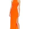 Norma Kamali Halter Turtleneck Gown Sos