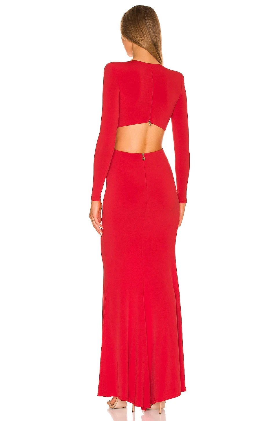 Riley Ring Cut Out Gown Red - Image 3