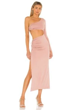 One Shoulder Dress Blush