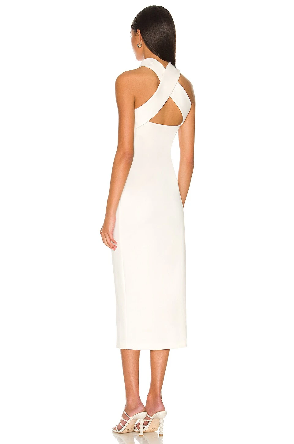 Jordan Midi Dress White - Image 3