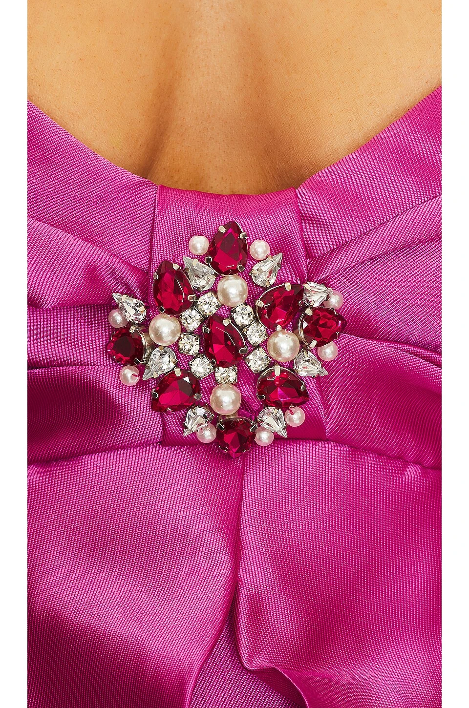 Voluminous Sleeve Mini Dress Fuchsia - Image 4