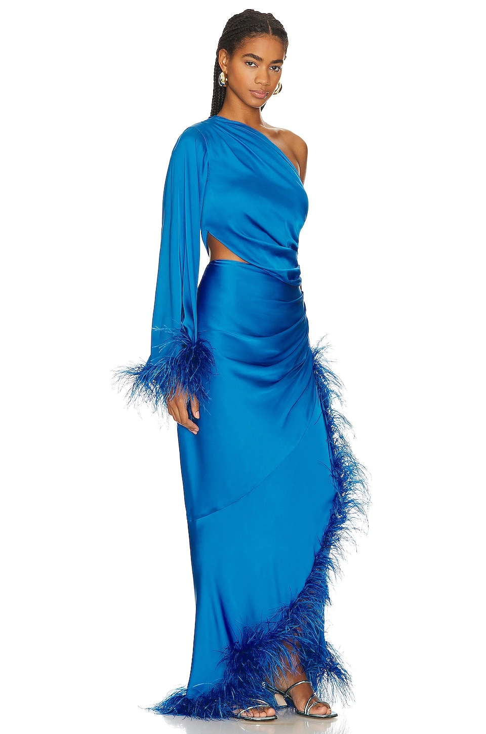 One Shoulder Maxi Dress Cobalt - Image 2