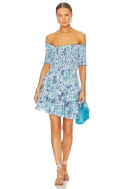 Soledad Mini Dress BLUE AQUARELLE