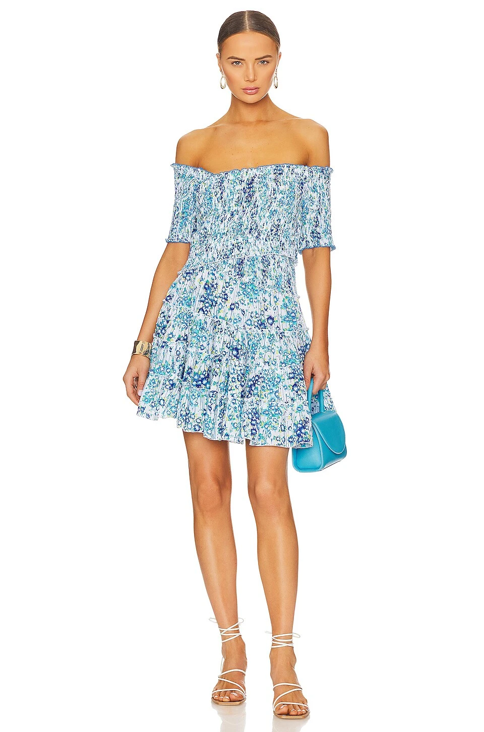 Soledad Mini Dress BLUE AQUARELLE - Image 4