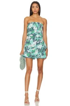 Ambra Dress AQUA FLOWER MIX