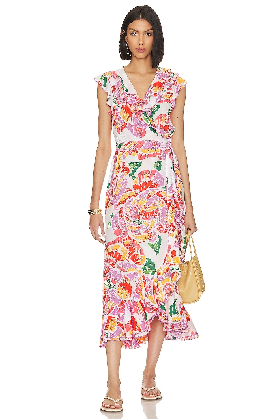 Aude Dress ORANGE MACRO PEONY