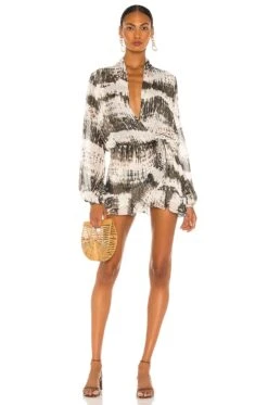 X Revolve Ilios Dress Black & White