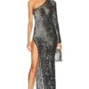 Celeste Dress Black & Silver