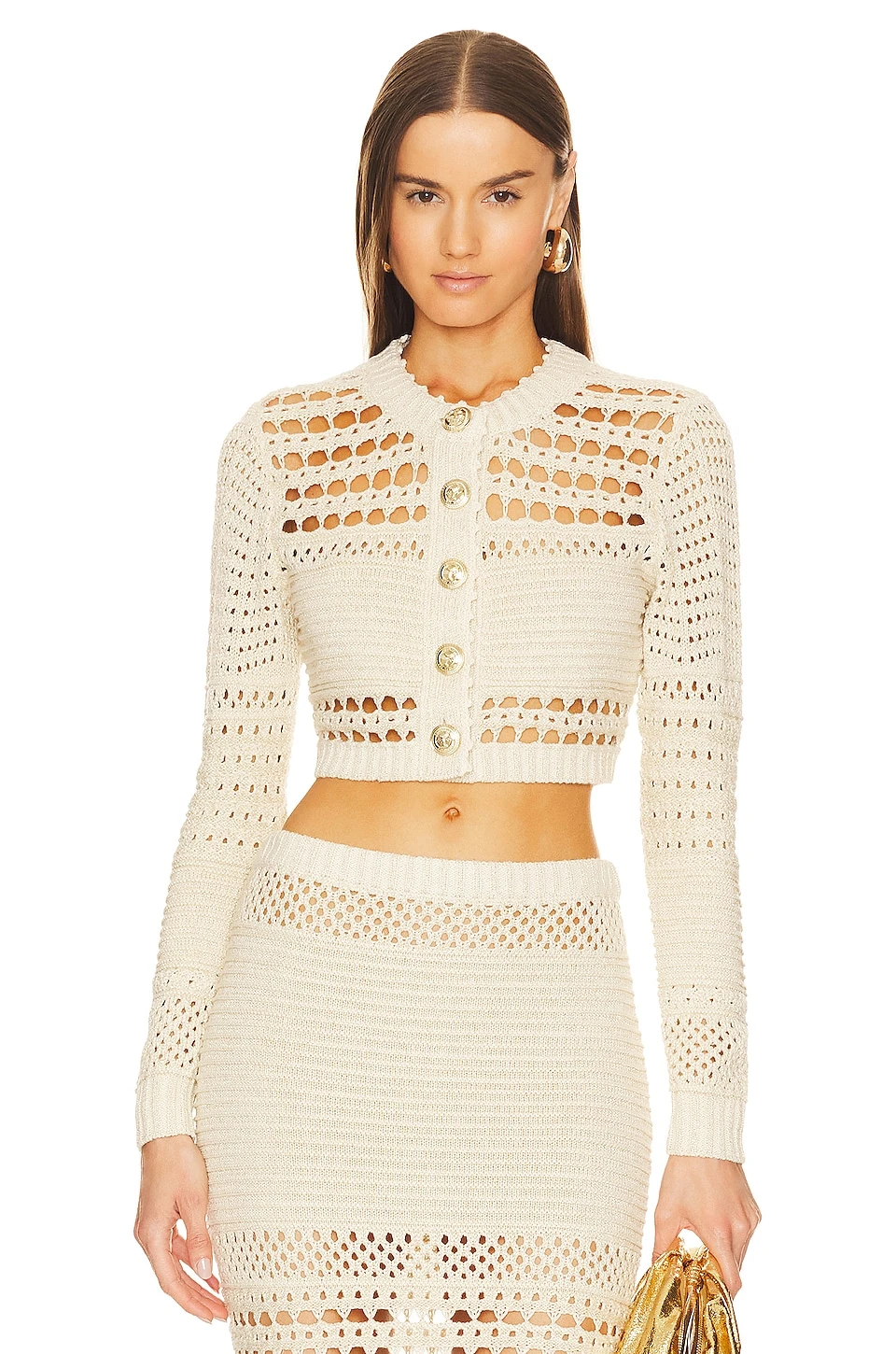 Nico Cardigan Ivory/gold