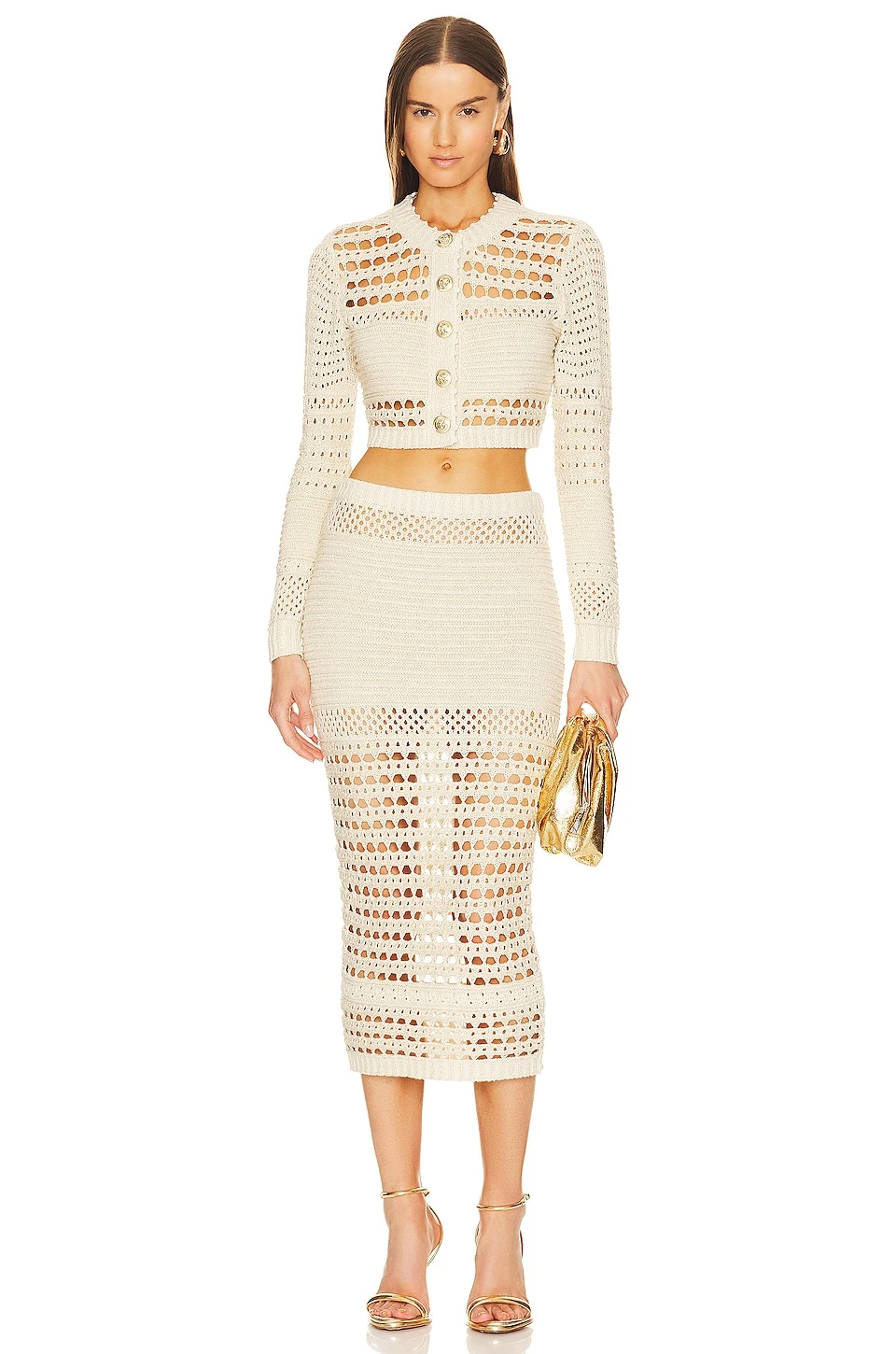 Nico Cardigan Ivory/gold - Image 4