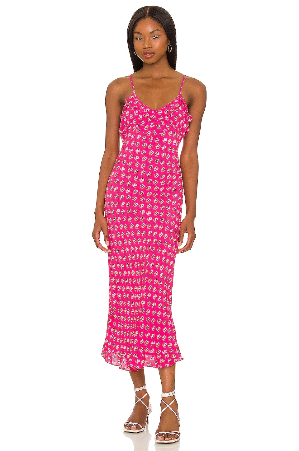 Shelley Emmylou Midi Dress Magenta