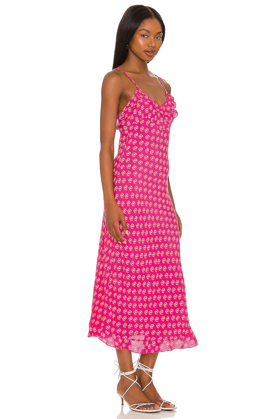 Shelley Emmylou Midi Dress Magenta - Image 2