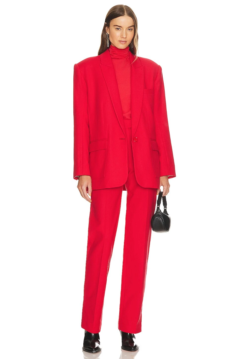 REVOLVE X Maison Meta Oversized Suit Jacket Red - Image 5
