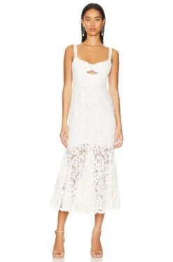 Lesli Midi Dress White