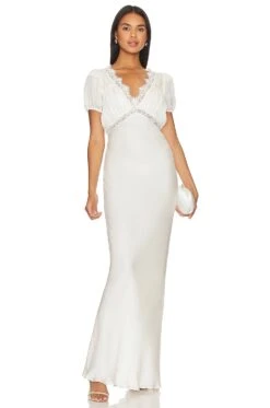 X REVOLVE Lauren Gown Off White