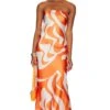 Angel Dress Orange Swirl