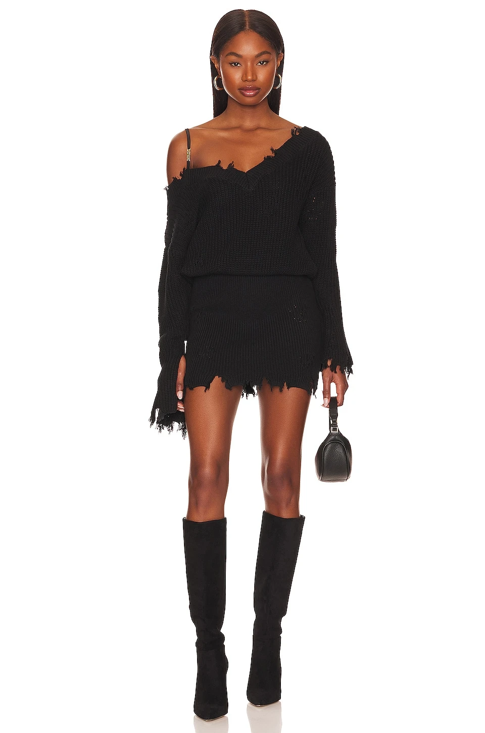 Maude Sweater Dress Black - Image 6