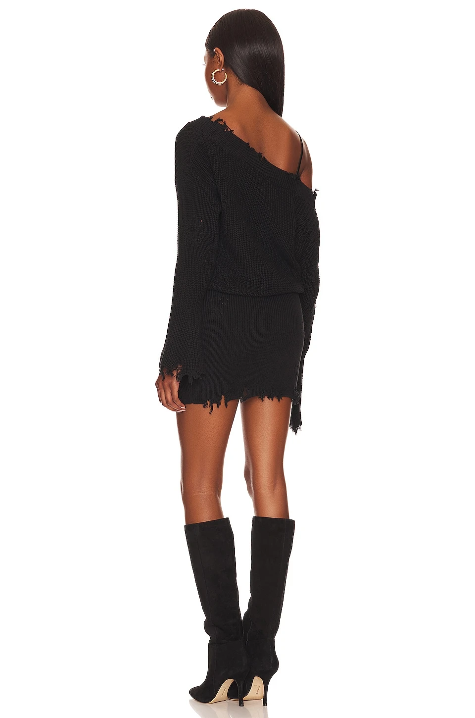 Maude Sweater Dress Black - Image 3