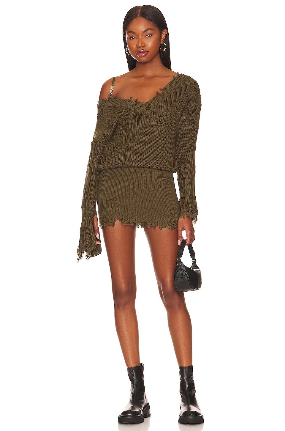 Maude Sweater Dress Black - Image 5