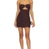 Shona Joy Cezanne Strapless Fitted Mini Dress Cocoa