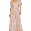 The Terrace Gown Grapefruit Floral
