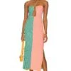 Solid & Striped Lisa Dress Carnation Pink, Clemetine, Parakeet, & French Blue