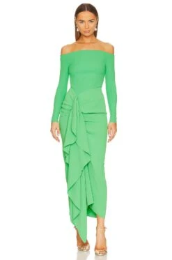 Lotus Midi Dress Green