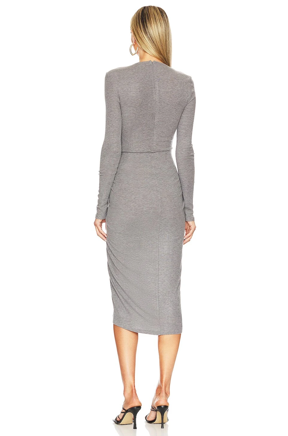 Song Of Style Zuri Midi Dress Dark Gray - Image 3