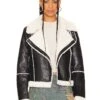 Genna Zip Up Jacket Black & White