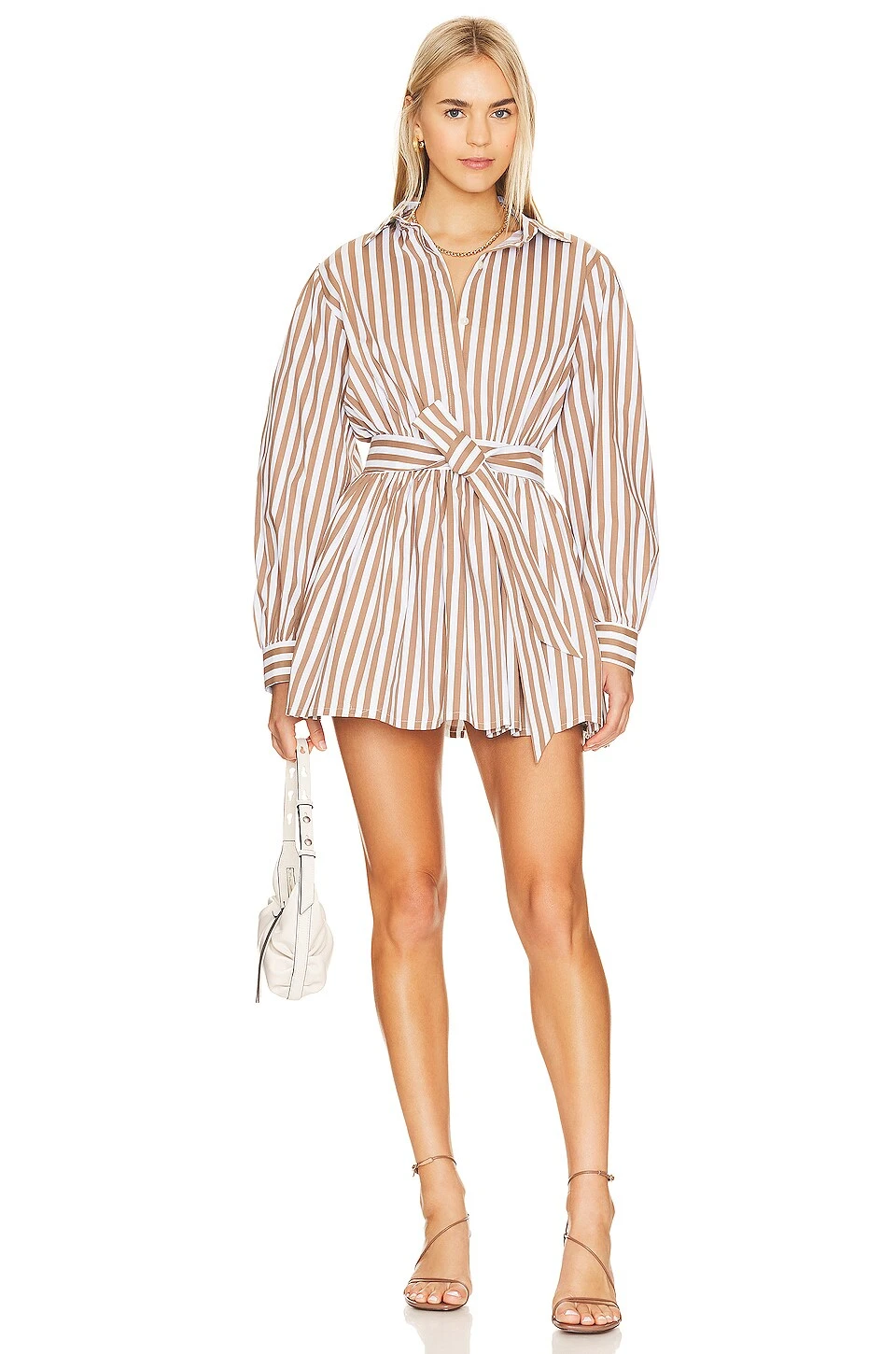 Silvia Dress Brown Stripe