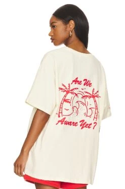 Are We Aware Oversized Tee Sand