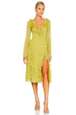 Hallie Midi Dress Sage Green