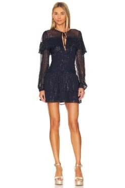 Gina Mini Dress Deep Sea Blue