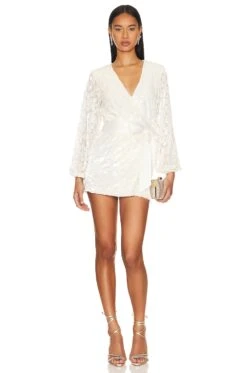 Meave Wrap Dress White