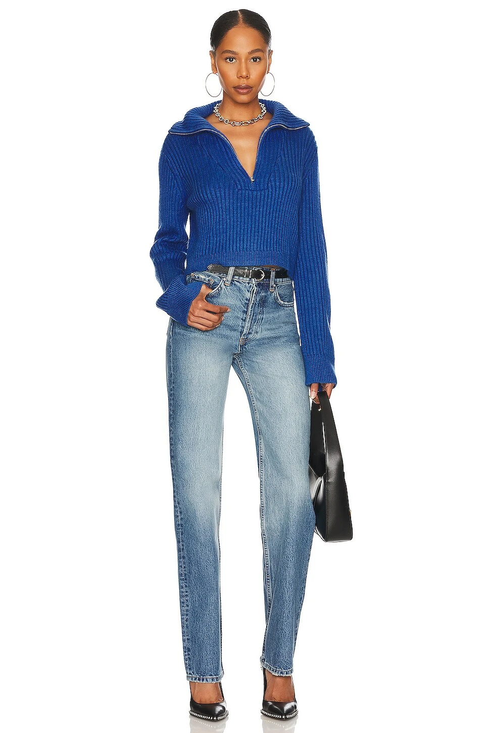 Lovelle Zip Up Sweater Blue - Image 4
