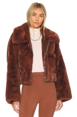 Charlie Teddy Faux Fur Jacket Cappuccino