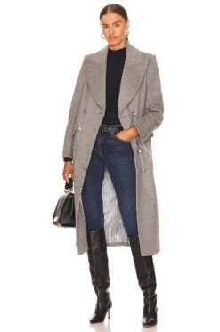 Veronica Beard Nalida Dickey Coat Heather Grey