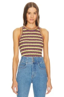 Veronica Beard Jerrel Knit Tank Stripe