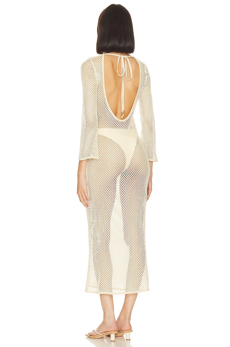 Avery Maxi Dress Off White - Image 3