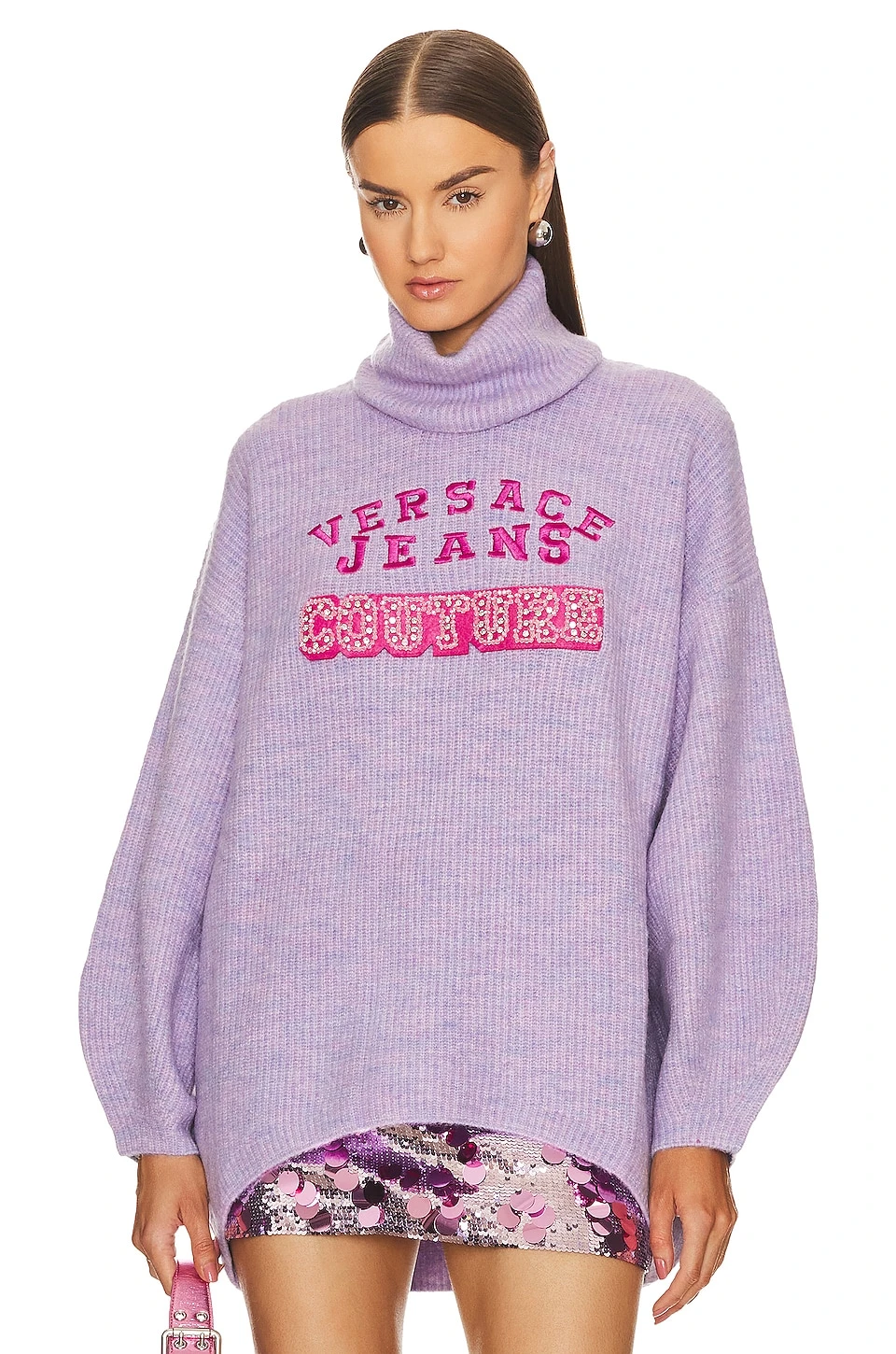 Versace Jeans Couture Logo Sweater Lilac