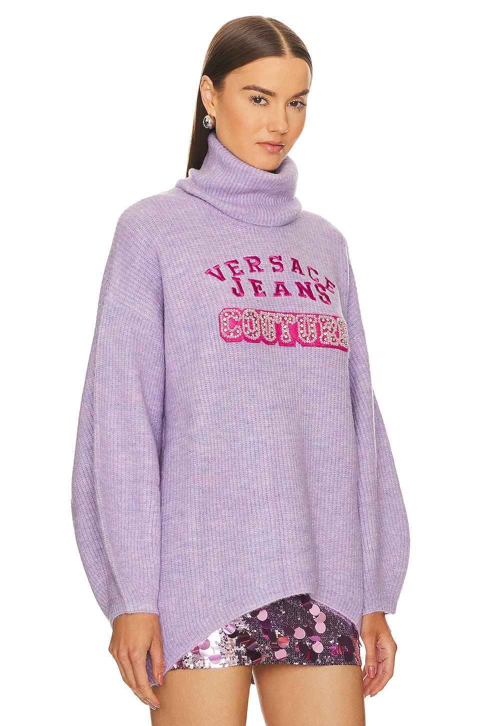 Versace Jeans Couture Logo Sweater Lilac - Image 2