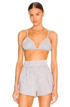 Hailey Bra Top Slate Stripe