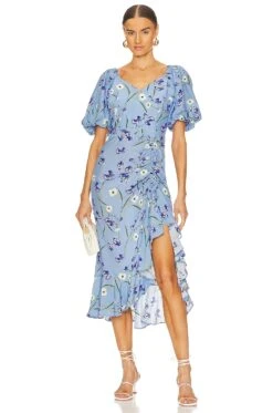 Lenora Midi Dress Meadow Mist Blue