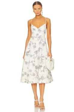 Zimmermann Picnic Midi Dress Keira Navy